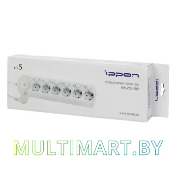 Сетевой фильтр IPPON BK-252-SW (белый) картинка 3